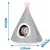 Nobleza TENDA PER GATTI (50 x 50 x 63 CM.) GRIGIA