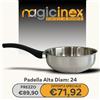 MAGIC COOKER Padella Alta in Acciaio Diam.24