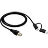 EUYueli Cavo OTG per stampante USB e tipo C a USB-B, cavo adattatore per microfono elettronico per pianoforte
