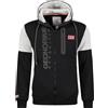 Geographical Norway Fagozip Men Felpa con Cappuccio, Noir, M Uomo
