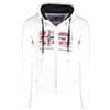 Geographical Norway Ginam Men Felpa con Cappuccio, Blanc, M Uomo