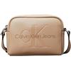 Calvin Klein Sculpted Camera BAG18 Mono K60K612220, Crossover Donna, Grey (Crockery), OS