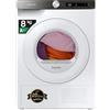 Samsung Asciugatrice Ai Control, DV80T5220TT/S3, 8 Kg, Pompa di Calore, Wifi, Sensore Optimal Dry, Filtro 2 in 1, Carica Frontale, 60l x 85h x 60p cm
