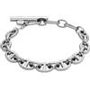 Fossil Bracciale da donna in acciaio inox con chiusura ad alamaro