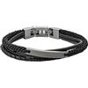 Fossil Bracciale Da Uomo Vintage Casual, Lunghezza Interna 180 mm + Prolunga 15 mm Bracciale In Acciaio Inossidabile Canna Di Fucile, JF03185793
