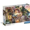 Clementoni - Puzzle 500 Pezzi per Adulti e Ragazzi, Collection, Tema Lago di Como, Poster Incluso, Compact Box, Idea Regalo Made in Italy, 49x36 cm, 35582