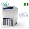 Produttore Fabbricatore Ghiaccio a cubetti cavi, resa 45 Kg 24 ore, deposito 16 Kg, Versione Raffreddata ad ACQUA, V.230 1, Kw.0,24, dim.mm.500x600x690h