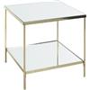 HAKU Möbel Tavolino ottone placcato, Metallo, specchio - Dim. L 45 cm x A 46 cm x P 45 cm, Stile Art Deco