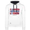 Geographical Norway Gpalm Men Felpa con Cappuccio, Bianco, XXL Uomo