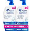 Head & Shoulders Shampoo Antiforfora Classic Clean Capelli Grassi, Formato Maxi Convenienza 2x1000ML
