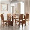 DEGHI Tavolo da pranzo 180x90 cm in legno di acacia miele - Hugel