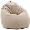 La Forma Pouf Vicka tessuto bouclé beige Ø 70 cm
