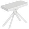 Itamoby Consolle allungabile 90x40/196 cm Saki Small Evolution gambe e telaio Bianche
