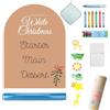 MITHREEL Lavagna magnetica per bambini - autoadesiva, a forma di arco e di colore con gessetti - ideale come regalo per ragazze e ragazzi (Arco Milktea 100 x 80 cm)