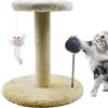 Generico Torre per gatti, albero per gatti con tiragraffi, Giocattolo antigraffio per gatti con tiragraffi, Giocattolo antigraffio per gatti, albero di attività per animali domestici con piume e palla a molla,