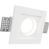 Portafaretto Quadrato 100 x 100 mm GU10 in Gesso Pitturabile SLIM