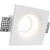 Portafaretto Quadrato 120x120 mm GU10 in Gesso Pitturabile
