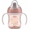 ARTSANA Chicco Training Cup Bicchiere Antigoccia Bambini con Beccuccio Ergonomico 6 Mesi+ Colore Rosa