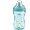 ARTSANA Chicco Tazza Advanced Cup Bicchiere Plastica Antigoccia con Cannuccia 266 ml Azzurro