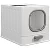 BingoPaw Lettiera Gatto Chiusa con Cassetto: Grande Antiodore Lettiera Gatto Chiusa Toilette Cassetta Lettiera Coperta Box con Paletta per Gatti di Peso Inferiore a 15 kg, 48,3x35,8x38,8 cm