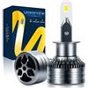 MONDEVIEW Lampadina LED H1 per Faro Auto Moto 60W 10000LM 6000K-6500K ZES 3575 Chip Straordinario Ad Alta luminosità IP67 Impermeabile Ventilato Kit di Conversione Tutto in Uno