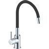 IDRONORD Miscelatore monocomando per lavello con canna orientabile in gomma colorata codice prod: SNAKE0000N