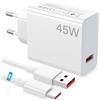 YuSailng 45W Rapido Caricatore USB con Cavo USB C 2M per XiaoMi Redmi Note 14 Pro 5G POCO X7,Caricabatterie rapido Turbo Charge per XiaoMi POCO Pad M6 X5 X3 Mi 10T Lite Note 13 14 12S Mi 11 Lite Redmi Pad