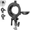NEEWER CRB1 Supporto a Staffa Tipo S con Attacco Bowens e Foro per Ombrello per Flash Speedlite a Testa Quadrata/Rotonda Z2 Z1 Z760 NW760 NW700 TT560 Q3, Compatibile con Godox AD200Pro V1