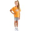 Diadora JG.Set SS Sport Art, Orange Tangerine, S Bambine e Ragazze