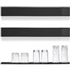 Relaxdays Tappetino Scolapiatti, Set 2, Tappeto per Lavello Cucina, Bar Mat 60x8 cm, Cola Piatti e Bicchieri, PVC, Nero