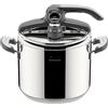 Lagostina Novia Vitamin Lagoeasy'UP Pentola a Pressione 7 L in Acciaio Inox 18/10 Ø 22 cm, Pentola Induzione e Gas, Coperchio con Apertura Facilitata, Inclusi Cestello, Ecodose e Ricettario