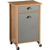 Kesper Carrello da cucina con sistema di raccolta differenziata, materiale: fibra, dimensioni: 50 x 79 x 37 cm, colore: marrone, grigio | 25528 13