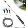 DAJASD Pompa Irroratrice a Batteria, Spruzzatore Elettrico con Tubo da 3 M e 3 ugelli Regolabili, Nebulizzatore Piante, Spruzzatore Forte per Erbacce da Giardino e Prato (Lancia a Spruzzo da 5 V)