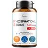 POEMIA Fosfatidilserina Pura Ps 400mg Contrasta il Cortisolo Migliora Memoria e Concentrazione Riduce lo Stress Integratore con Vitamina B1 (Tiamina) B6 B12 Acido Folico 60 Capsule Poemia