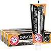 Arm & Hammer 3 X Arm & Hammer Charcoal White dentifricio 75 ml = 3 pezzi per confezione