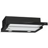 Gorenje TH 64E4BG - Cappa aspirante con illuminazione a LED, filtro in poliuretano/aria di scarico o ricircolo, colore: Nero/Vetro -450 M³/H