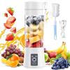 Afenau Mini Frullatore Portatile, Afenau 500ML Frullatore Smoothie con Spazzola a Tazza e 6 Lame, Type-C Juicer Cup, Bottiglia Frullatore Portatile per Frullati, Succhi e Smoothie (Bianco)