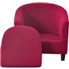 JUNLEBUYI 2 Pezzi Copripoltrona 1 Posto Elasticizzato Copripoltrona Da Cocktail Chesterfield Rimovibile Lavabile Per Bancone Soggiorno Tullsta Camera Da Letto Bar (4#)