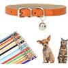 HimyBB Collare Arancione per Cuccioli con Campana, Morbido Materiale PU, Fibbia Regolabile, S (25,4-33 cm), Per Cani e Gatti di Piccola Taglia