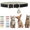 HimyBB Collare nero piccolo con campanellino, collari per gattini e cani in morbida pelle PU, fibbia regolabile per XXS XS extra piccolo, medio, minuscolo, femmina, maschio, ragazzi, ragazze, animali