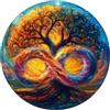 KaayeeWood Puzzle in Legno per Adulti,200 Pezzi L'infinito Albero Della Vita Puzzle di Legno con Scatola,Puzzle Irregolare Unico,Regalo di Compleanno per Adulti e Bambini