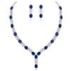 Clearine Donna Parure Gioielli-Collana Orecchini Elegante Delicato Zirconia cubica Infinito Y-Forma Collana Ciondolare Set