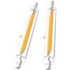 Generico Lampadina R7S LED 118mm 20W, 220V T3 tipo Equivalente a 200W Lampada Alogenaluminosità,COB R7S 4500 KBianco Naturale 2000LM Sfarfallio, Illuminazione Fascio 360°, 2pcs