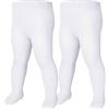 Playshoes Collant Unisex - Bambini e ragazzi, Confezione Doppia Bianca, 50-56