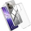 Effcotuo Custodia per OPPO A5 Pro 5G/4G Cover con 2 Pellicola Protettiva Vetro Temperato Case Trasparente Protettiva in Silicone TPU Custodia