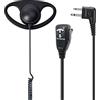 TechSide Auricolare Avvolgente forma D microfono PTT a 2 pin Motorola | Per Radio ricetrasmittenti | Compatibile con Motorola XT400 XT420 XT460 XT600d XT660d XT665d | Vigilanza Sicurezza TV Riprese