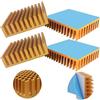 CTRICALVER Alluminio dissipatore, Radiatore, per Liquido di Raffreddamento ad Acqua Sistema di Raffreddamento per CPU Grafica dissipatore (4 Pezzi, d'oro)