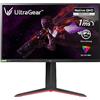 LG 27GP850 UltraGear Gaming Monitor 27 QHD NanoIPS 1ms HDR 400, 2560x1440, G-Sync Compatible e AMD FreeSync Premium Pro 180Hz, HDMI 2.0 (HDCP 2.2), Display Port 1.4, USB 3.0, AUX, Flicker Safe, Nero