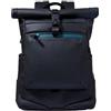 PIQUADRO Zaino rolltop in tessuto nero