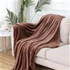 Morbuy Coperta Pile Matrimoniale Leggera Singolo Plaid Autunno Inverno Coperta Flanella a Stagioni Morbido Accogliente e Caldo per Divano e Grande Letto (caffè,120X200cm)